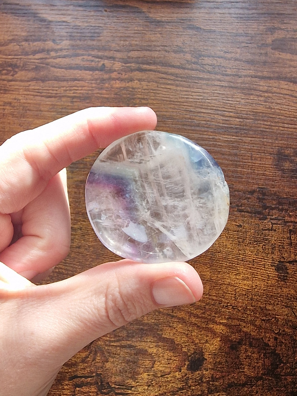Rainbow Fluorite Worry Stone