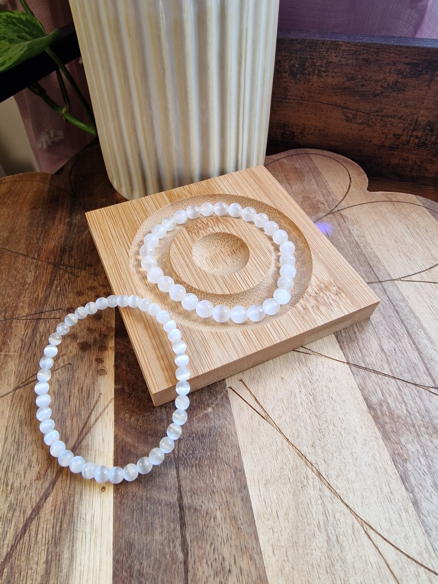 Selenite Bracelets (4mm & 6mm)