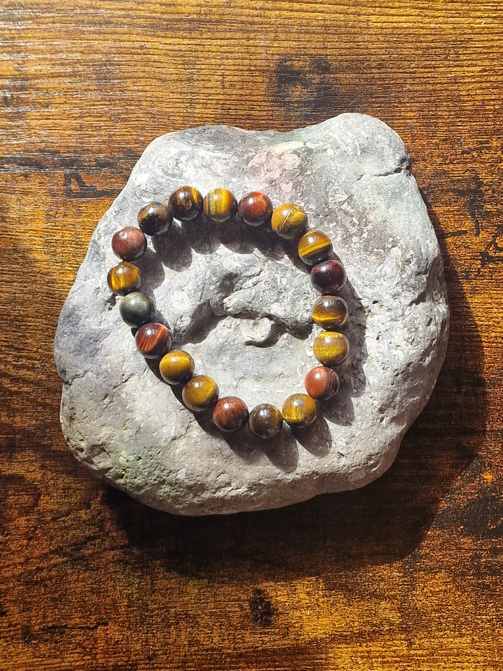 Mixed Tiger's Eye Bracelet ~ 10mm