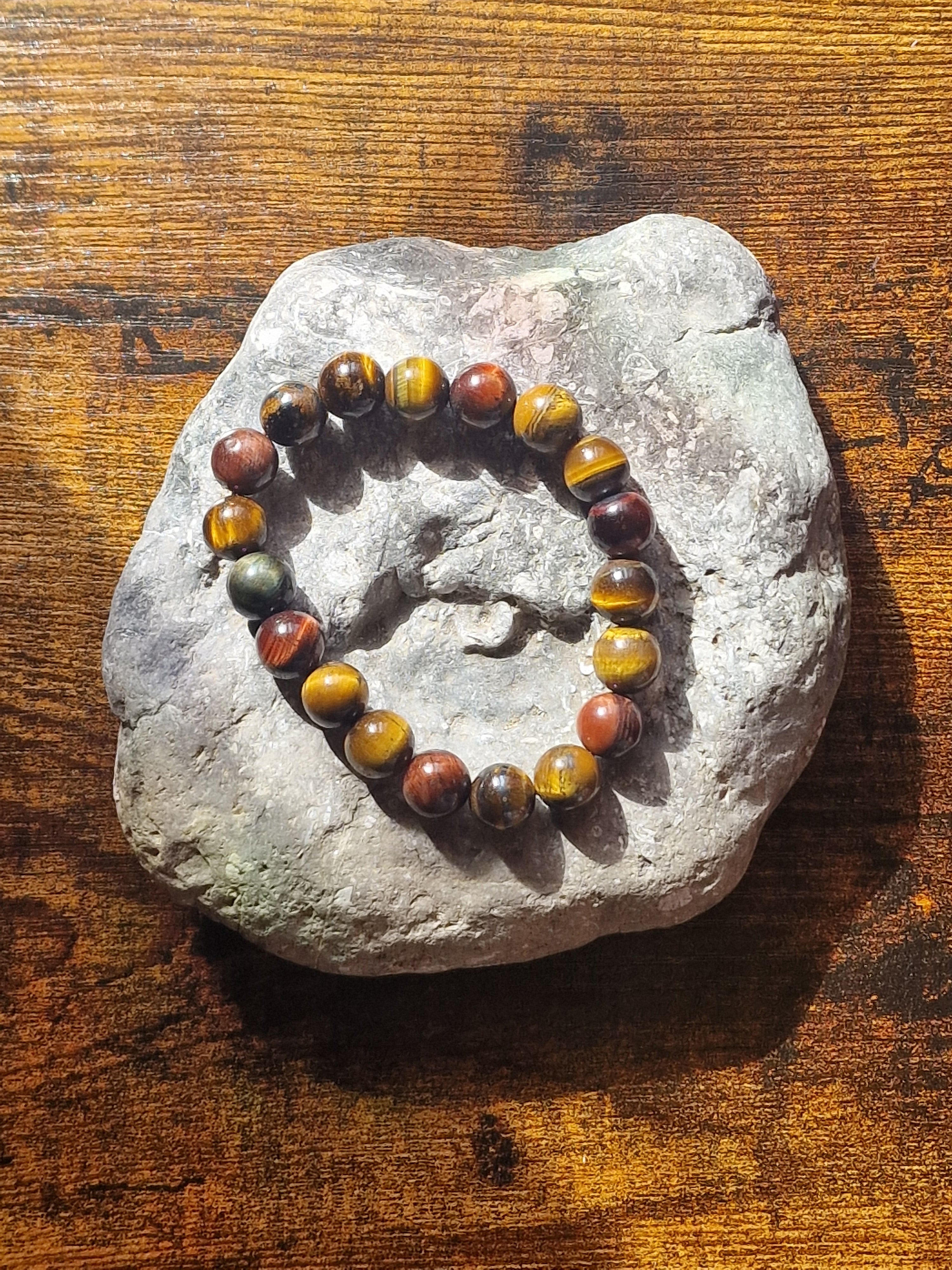 Mixed Tiger's Eye Bracelet ~ 10mm
