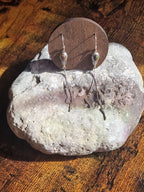 Black Opal Long Drop Earrings ~ 925 Silver