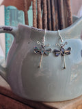 Abalone Shell Dragonfly Earrings