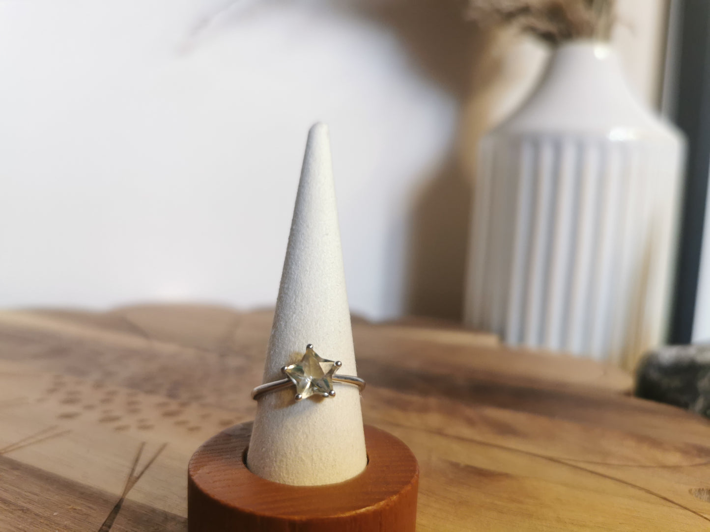 Libyan Desert Glass Ring — 925 Adjustable Silver
