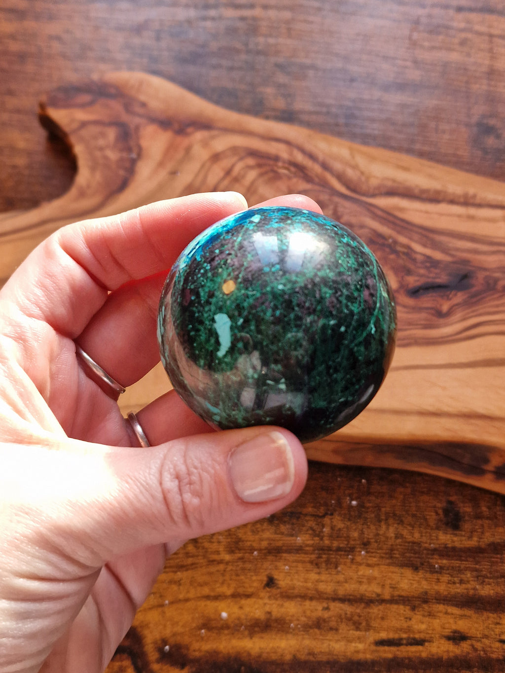 Phoenix Turquoise with Hematite Sphere