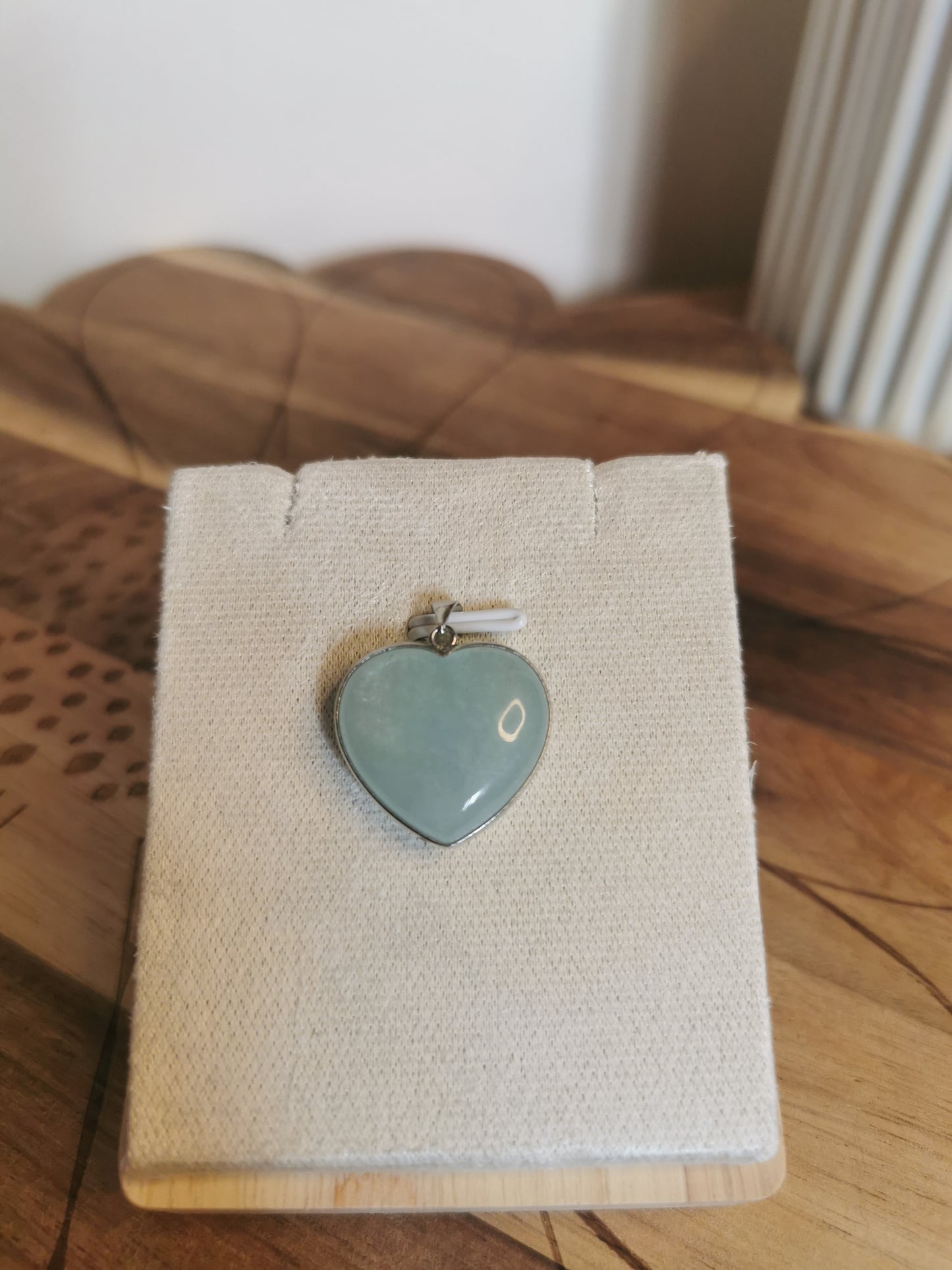 Aquamarine Heart Pendant – 925 Sterling Silver🌊