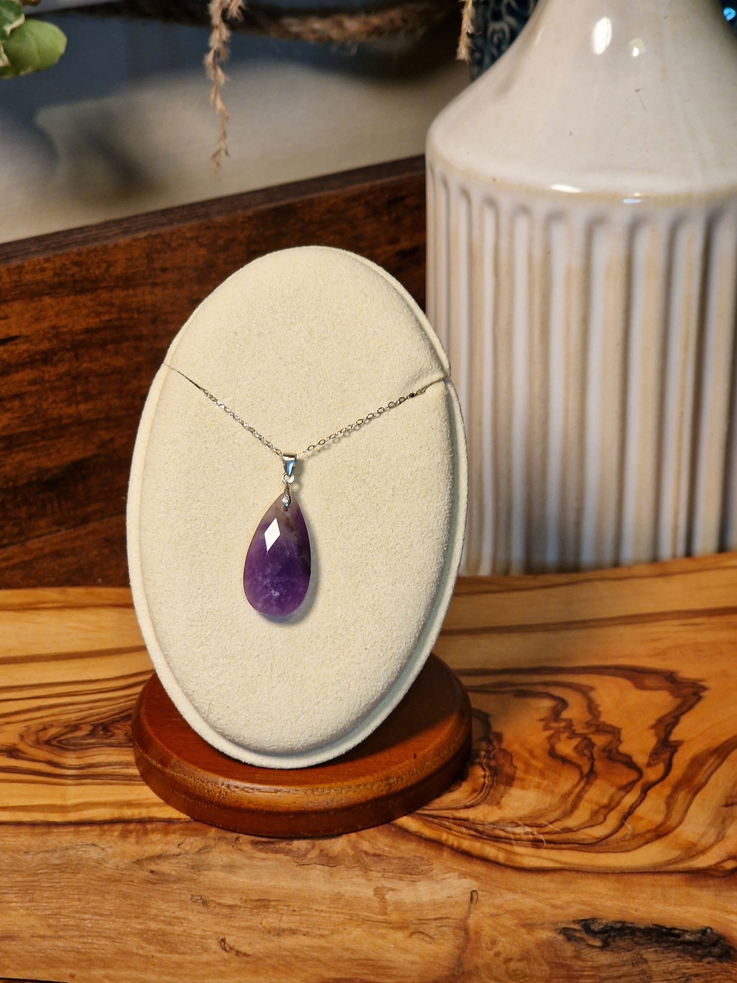 Faceted teardrop 925 pendants