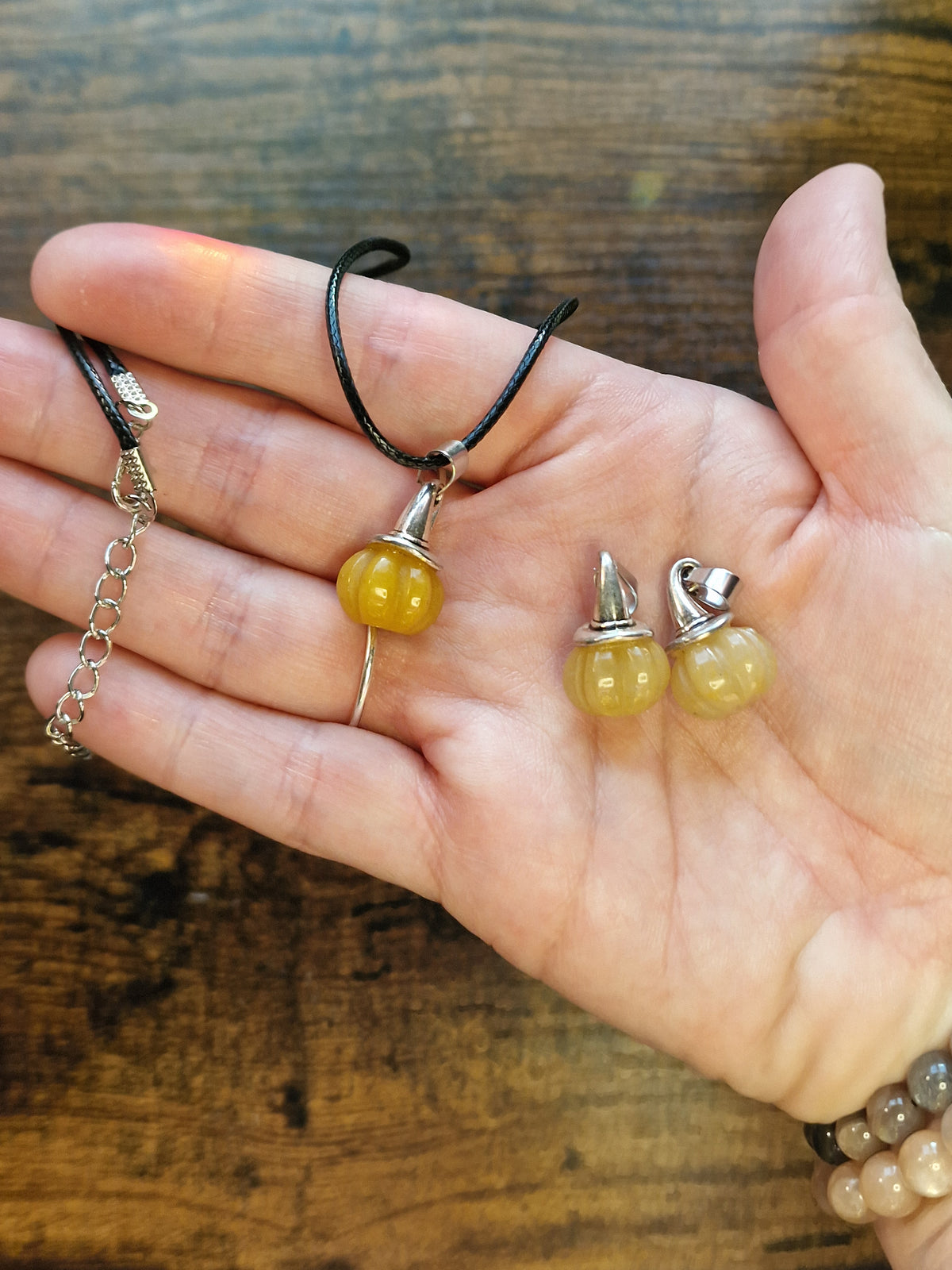 Crystal Pumpkin Pendant Necklaces