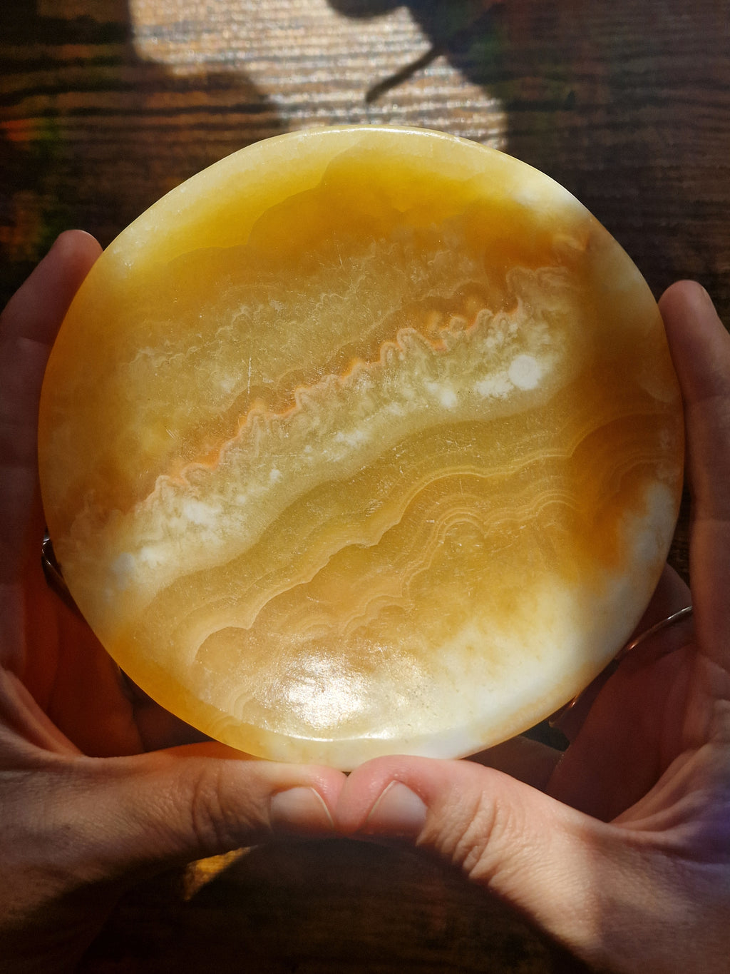 Orange Calcite Offering Dish