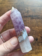 Amethyst & Lace Agate Tower