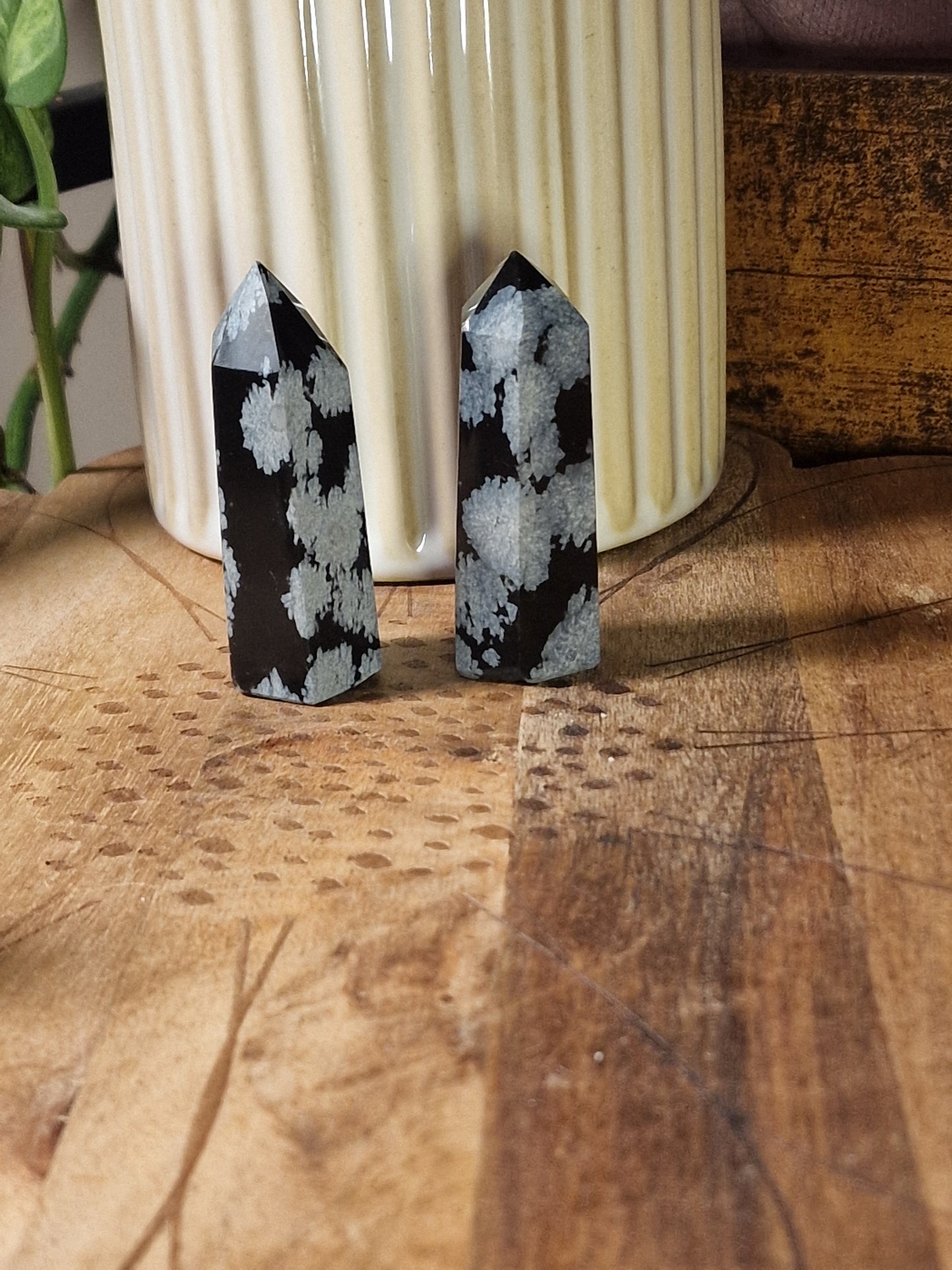 Snowflake Obsidian Tower ~ Intuitive Pick