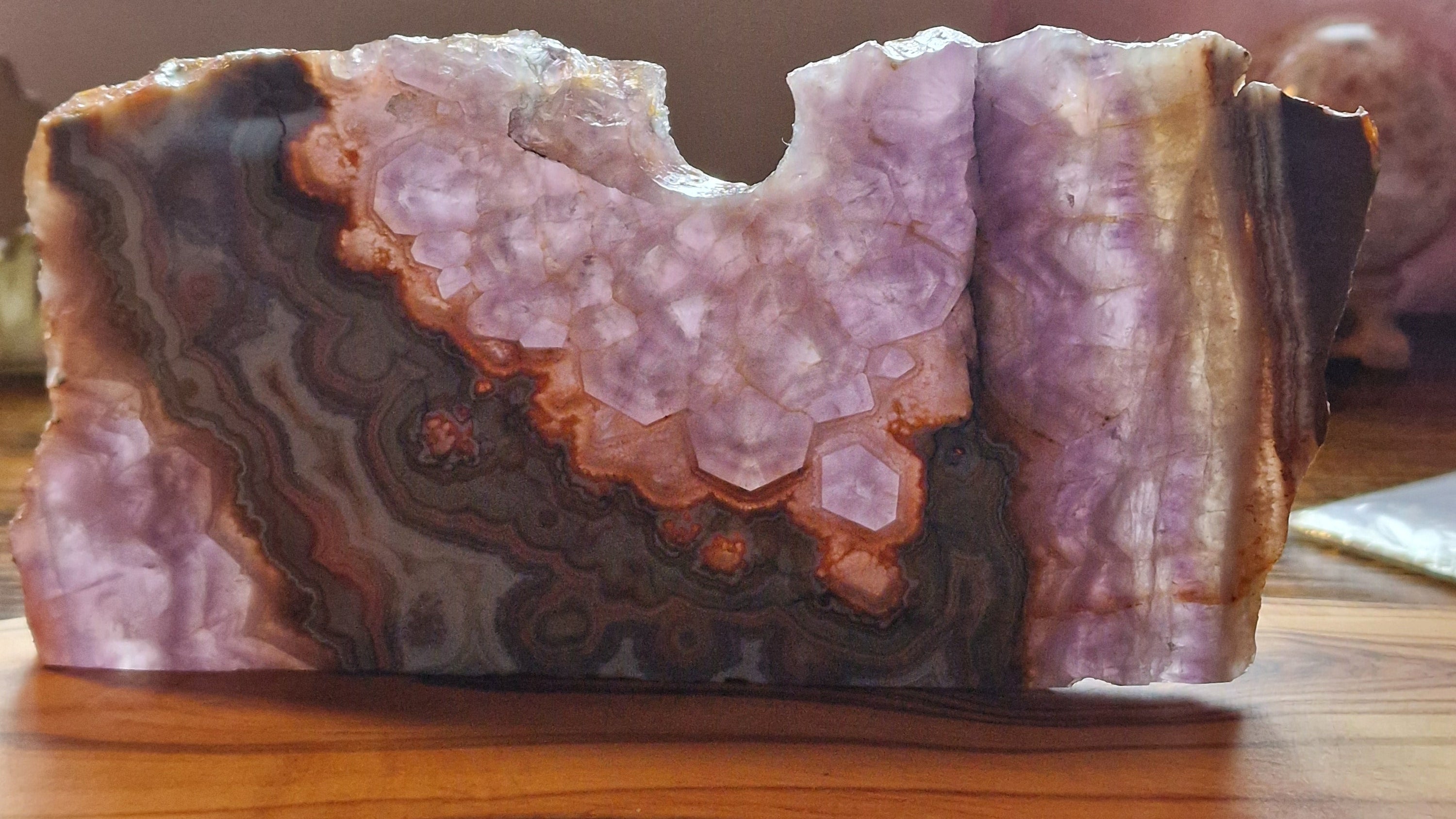 Banded Amethyst Slice
