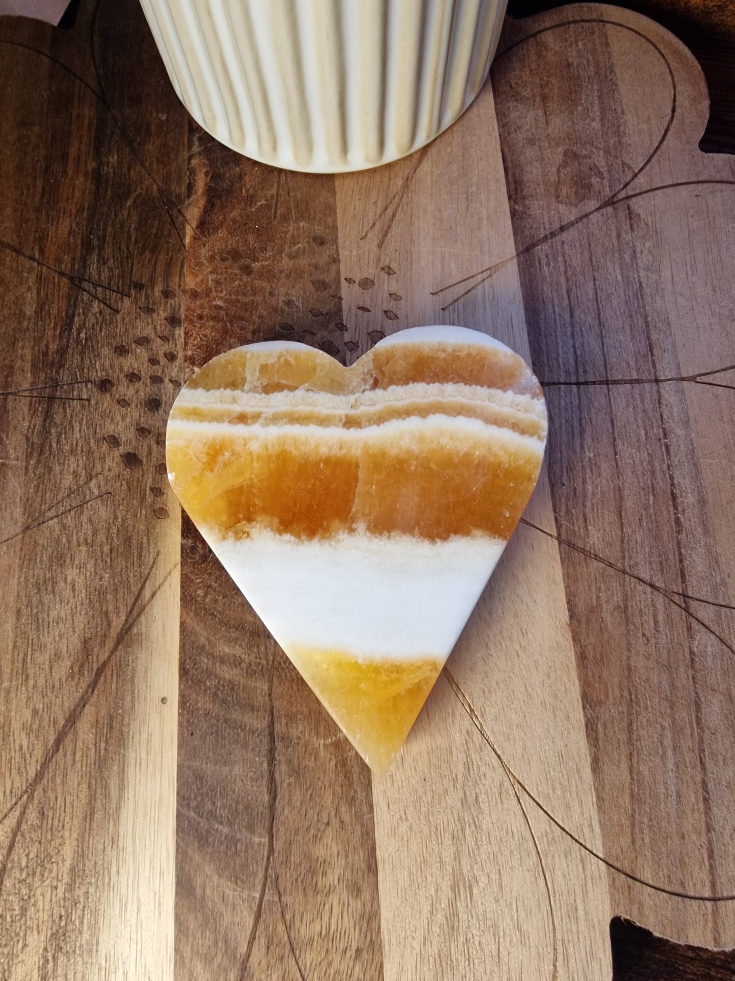 Orange Calcite Hearts