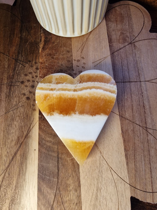 Orange Calcite Hearts