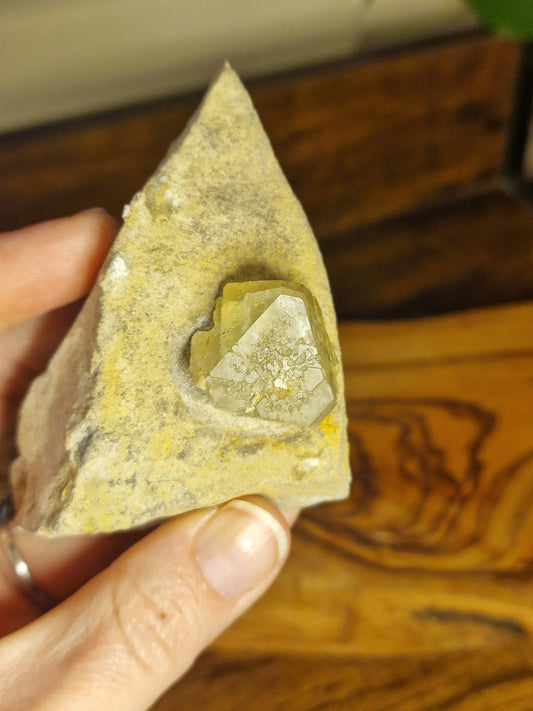 Green Octahedral Fluorite on Matrix ~ Imilchil, Morocco