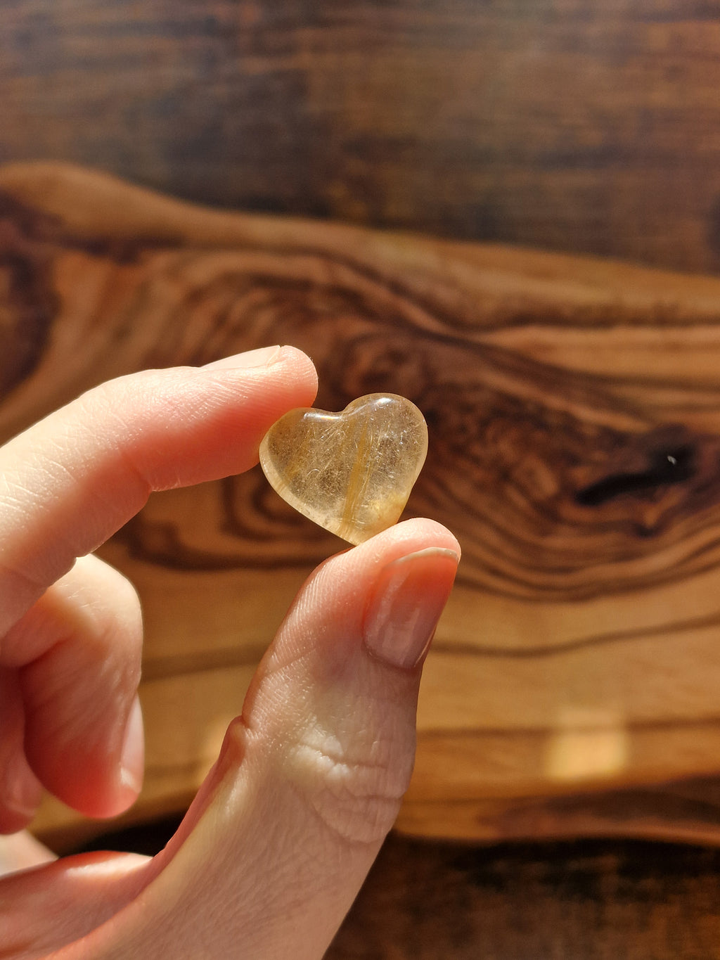 Golden Rutile mini hearts
