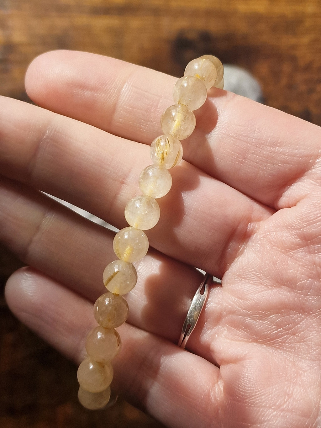 Golden Rutile Bracelet ~ 8mm