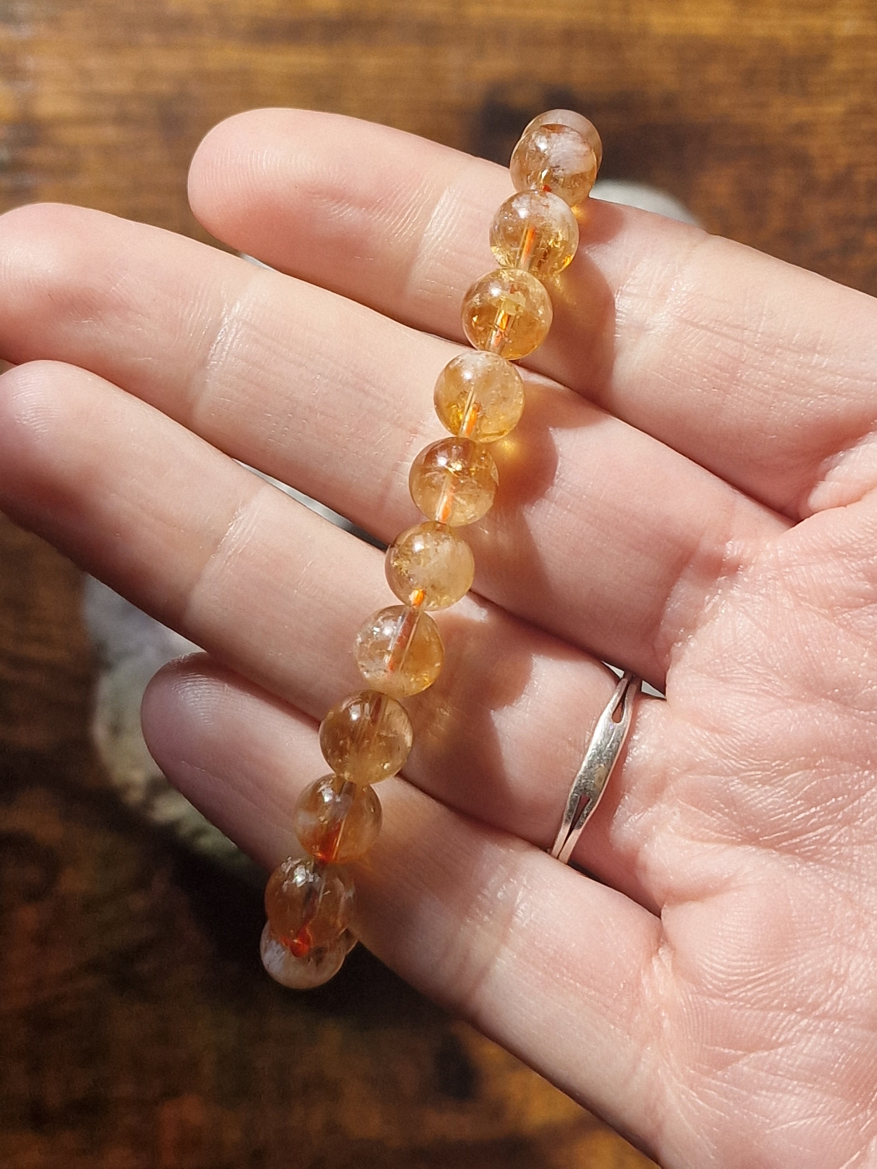 Heat treated Citrine Bracelet ~ 8mm