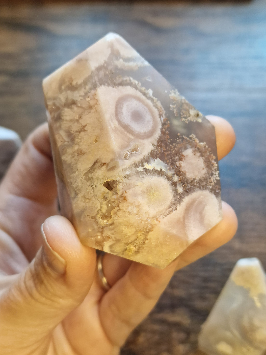 Pink Amethyst Flower Agate Freeform