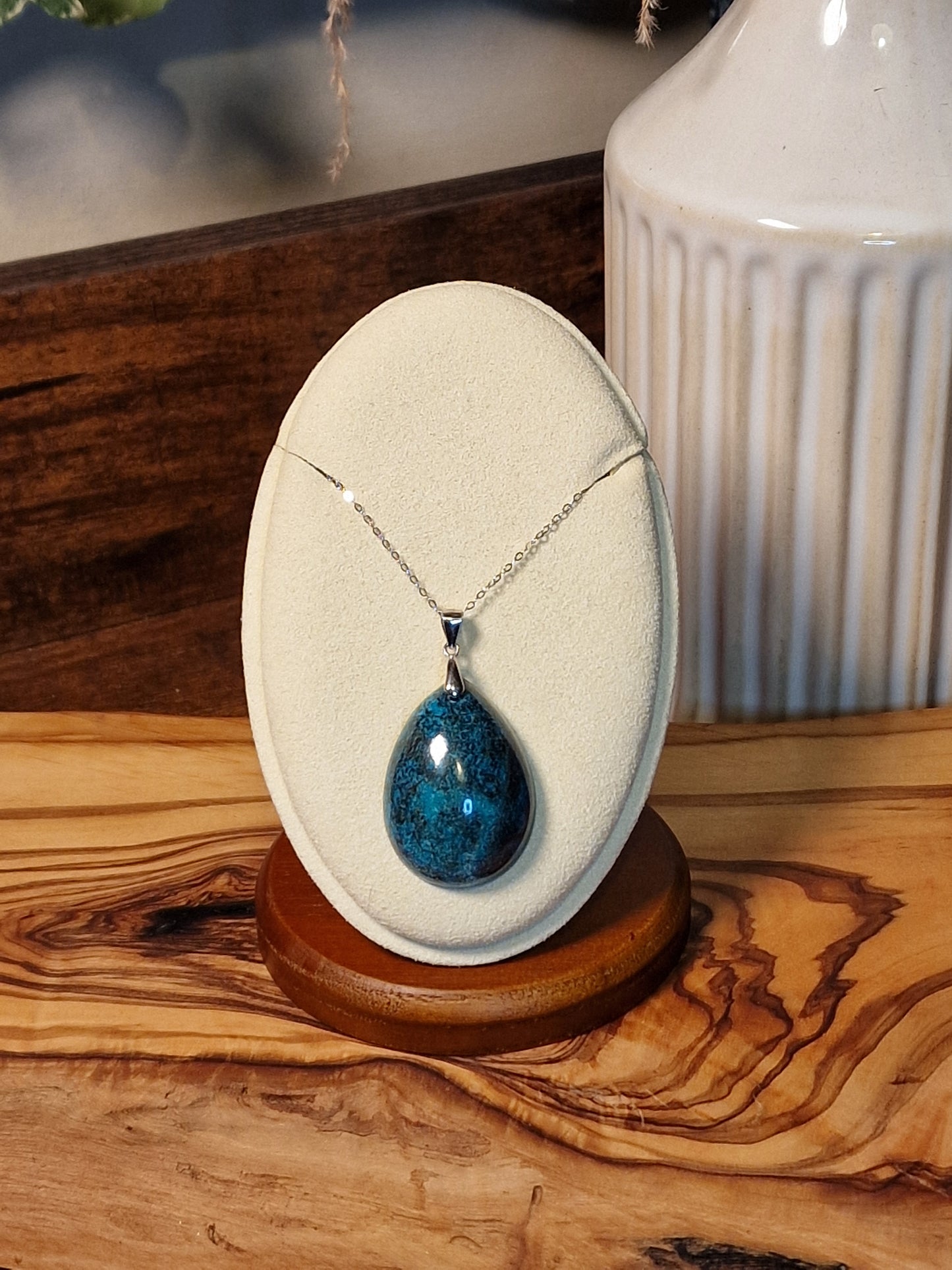 Azurite 925silver pendant