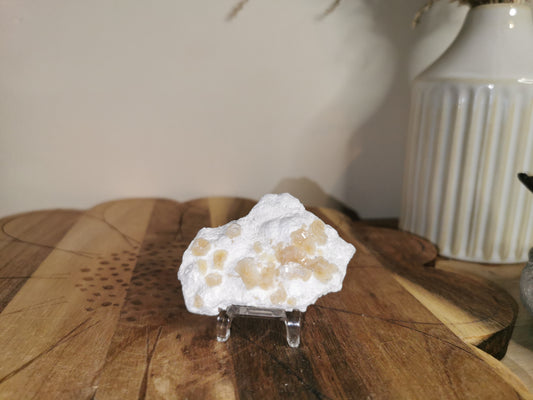 Peach Stilbite on Matrix