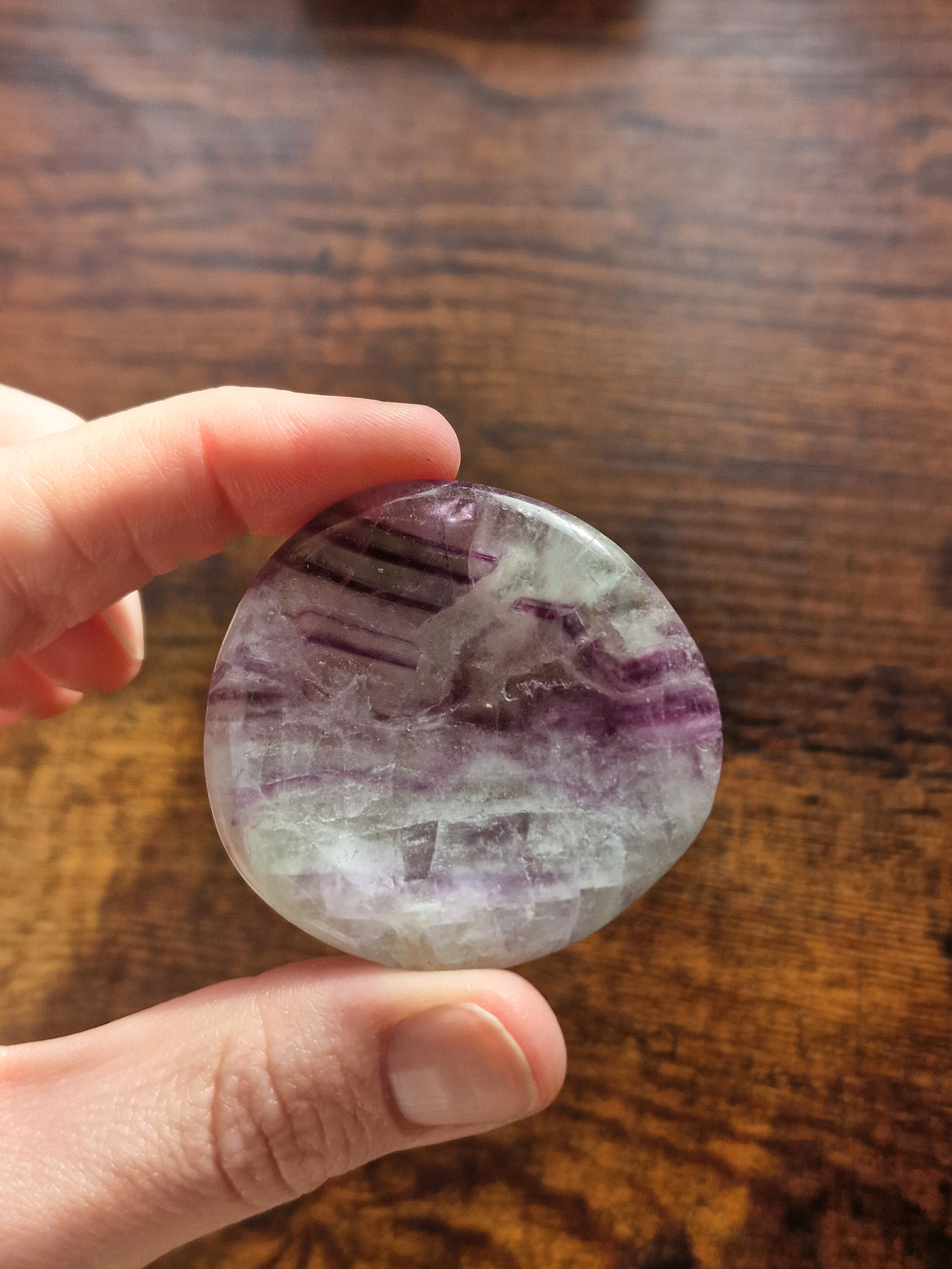Rainbow Fluorite Worry Stone