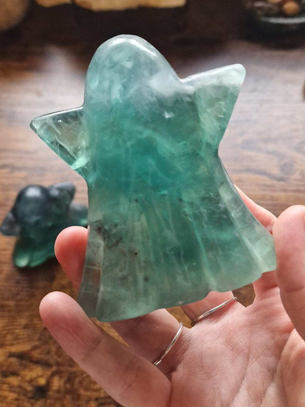 Fluorite Ghost Carvings | Pick Your Own
