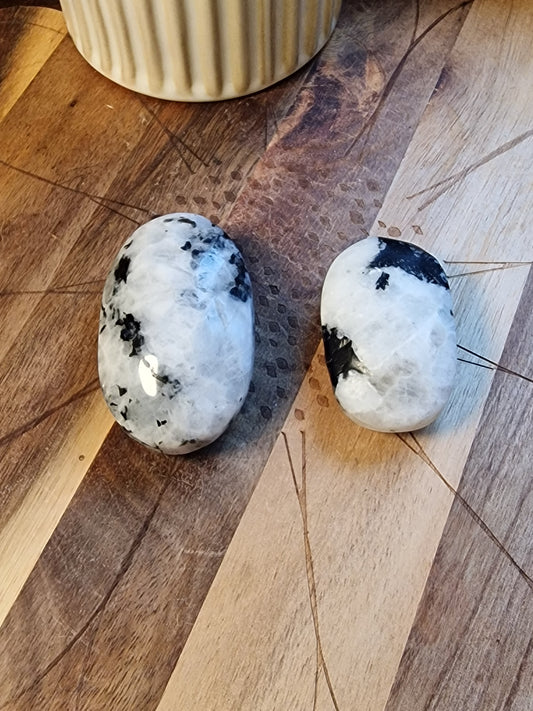 Rainbow Moonstone palm stones