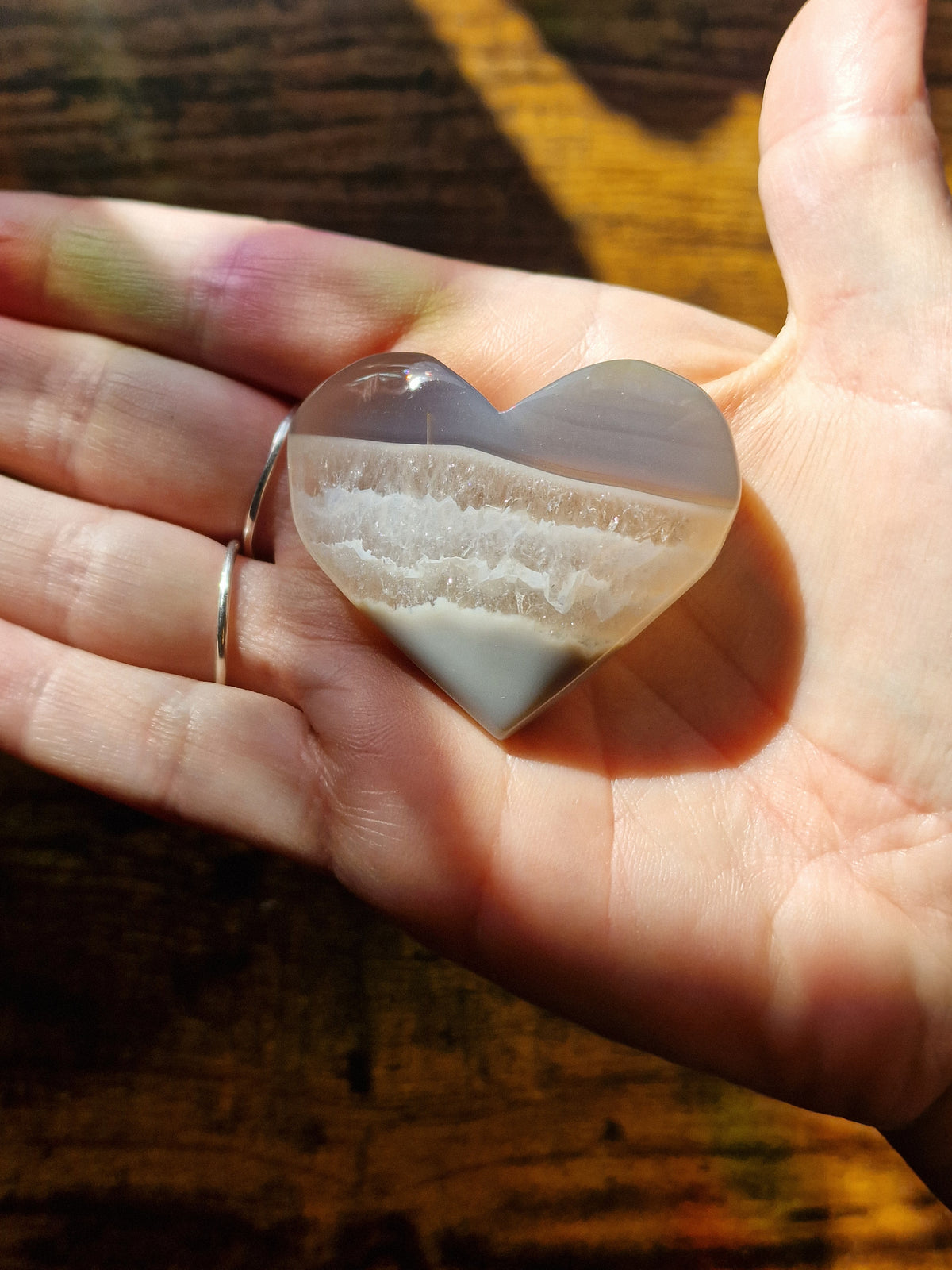Blue Banded Agate Crystal Hearts | Pick Your Own