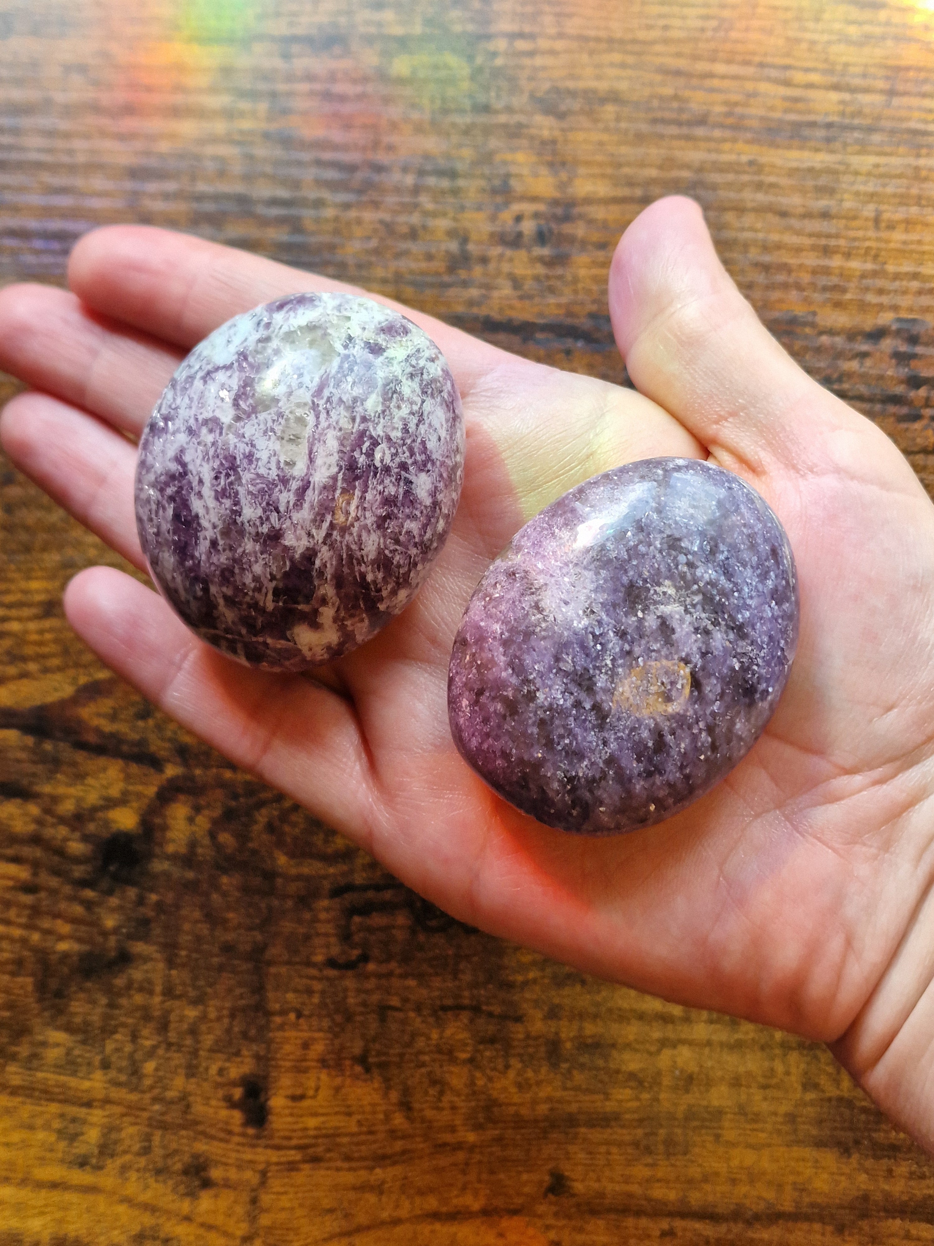 Lepidolite Palmstones
