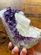 Amethyst with Chunky Calcite - 1,087g