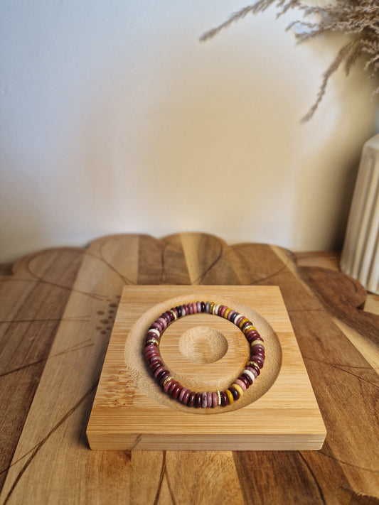 Mookaite Donut Bead Bracelet – 6mm