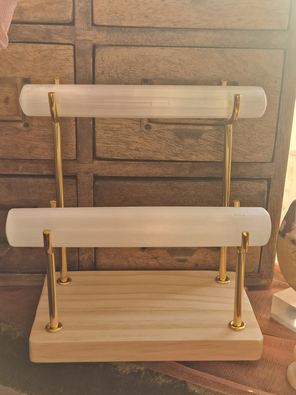Selenite Bracelet Display Stand ~ Double Tier