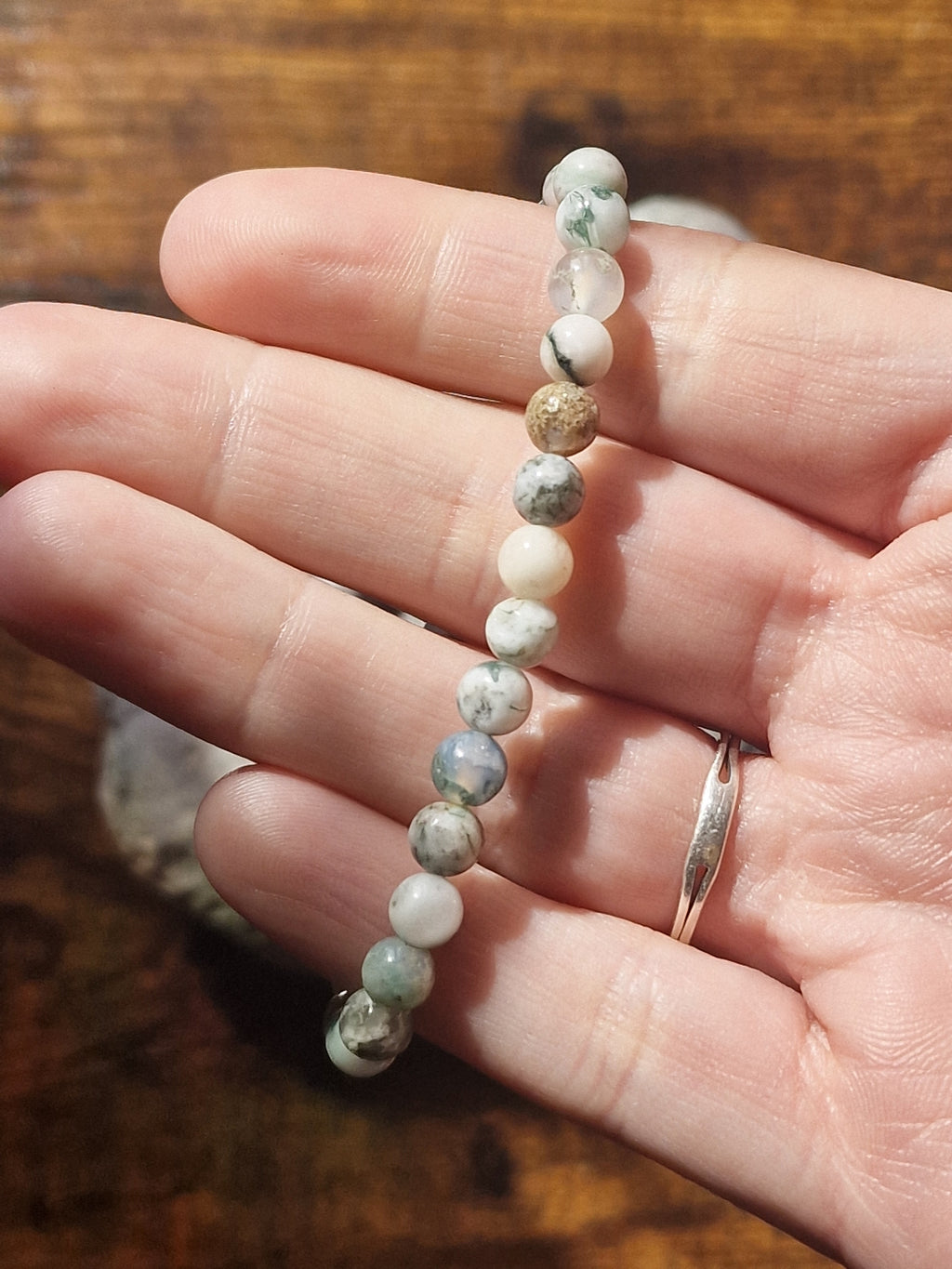 Moss Agate Bracelet ~6mm