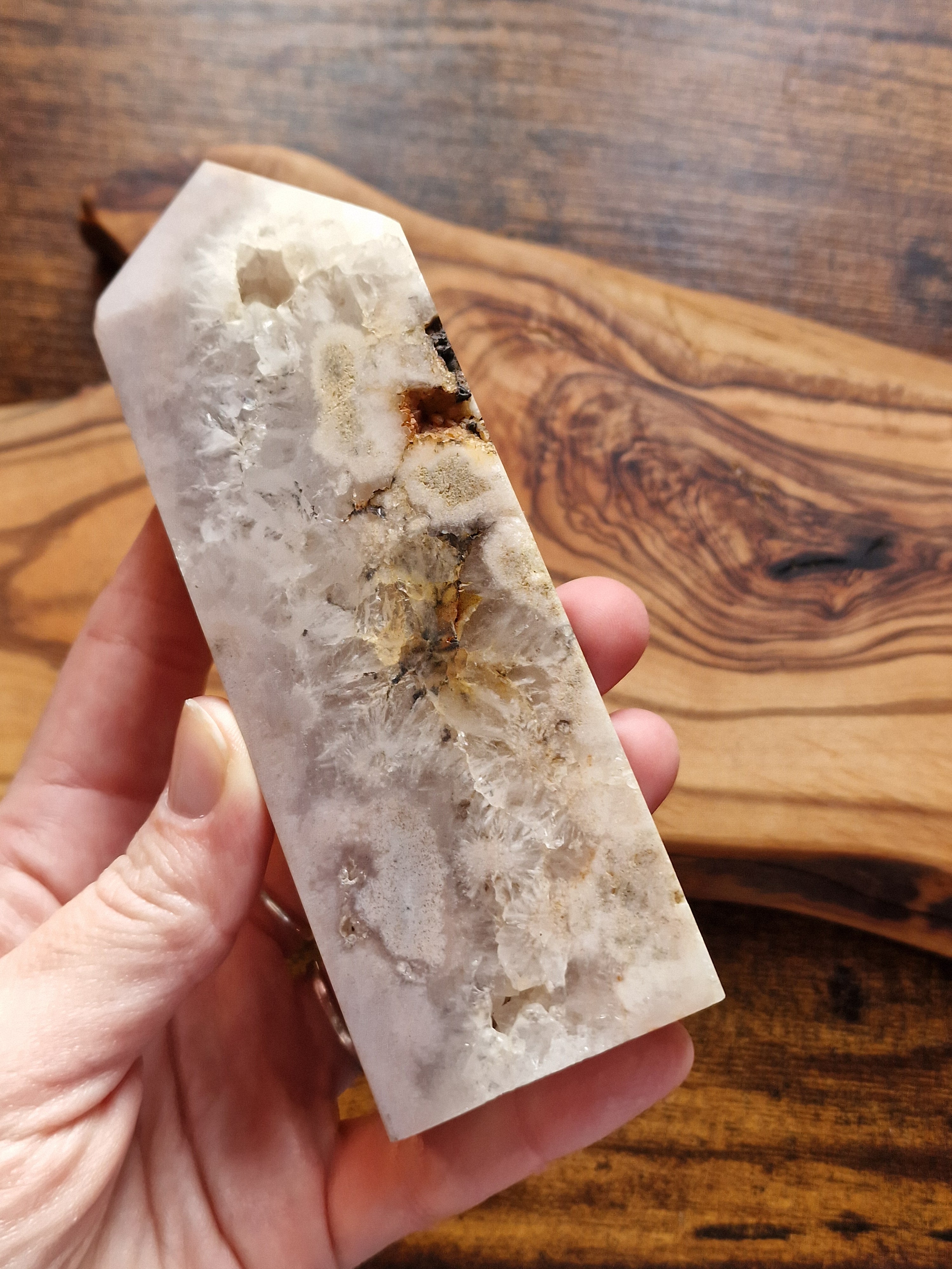 Pink Amethyst Tower ~ Flower Agate Inclusions