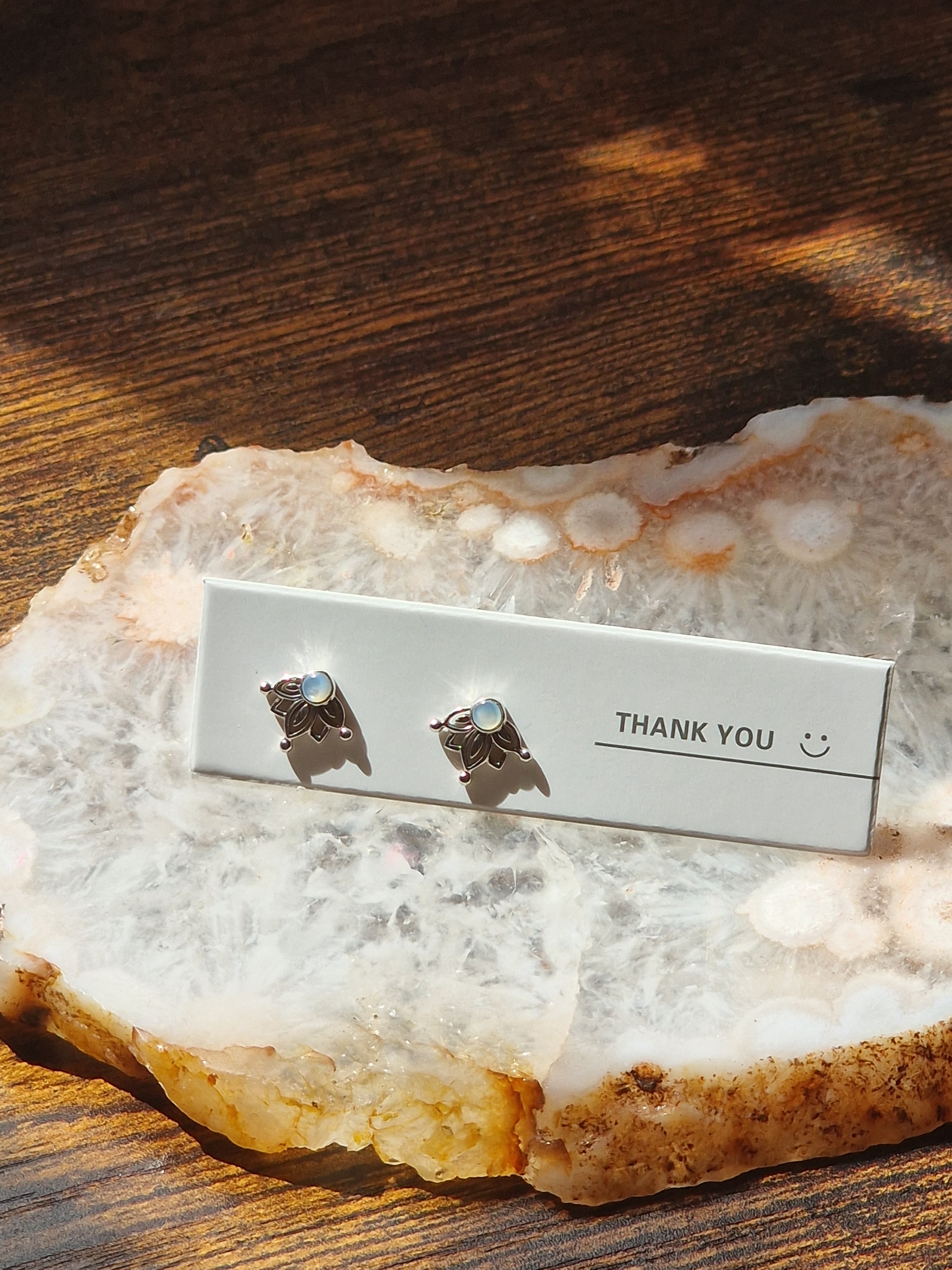 925 Silver Mother of Pearl Mandala Stud Earrings