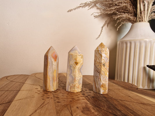 Mexican Lace Agate Tower (Intuitively chosen)