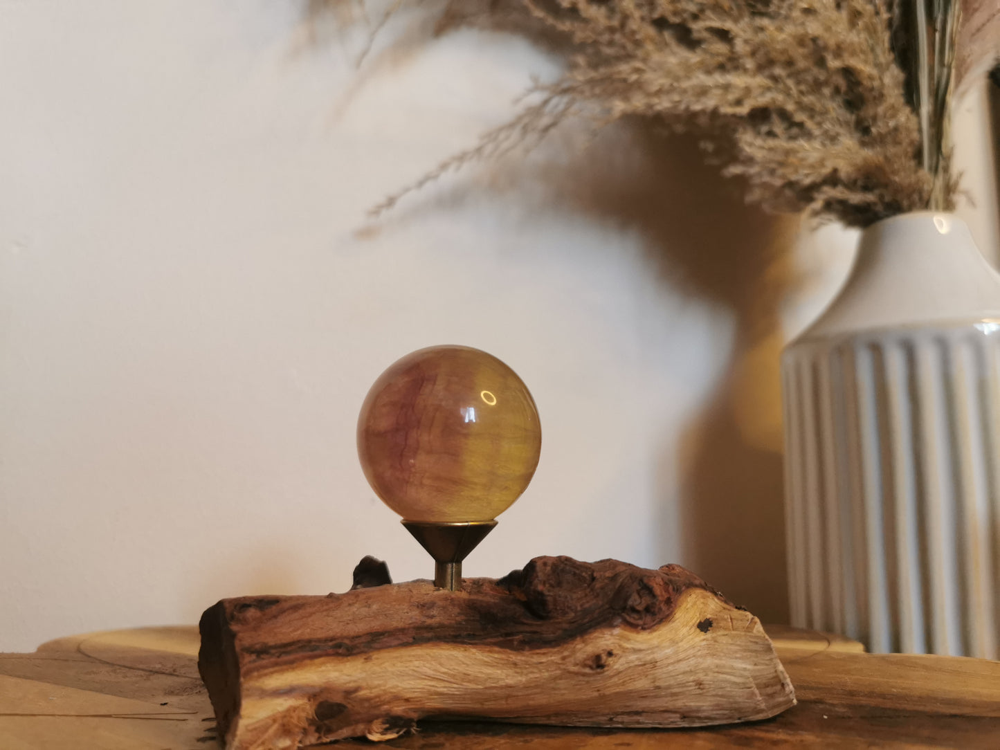 Golden Fluorite Sphere🌈