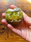 Green Opal Crystal Heart