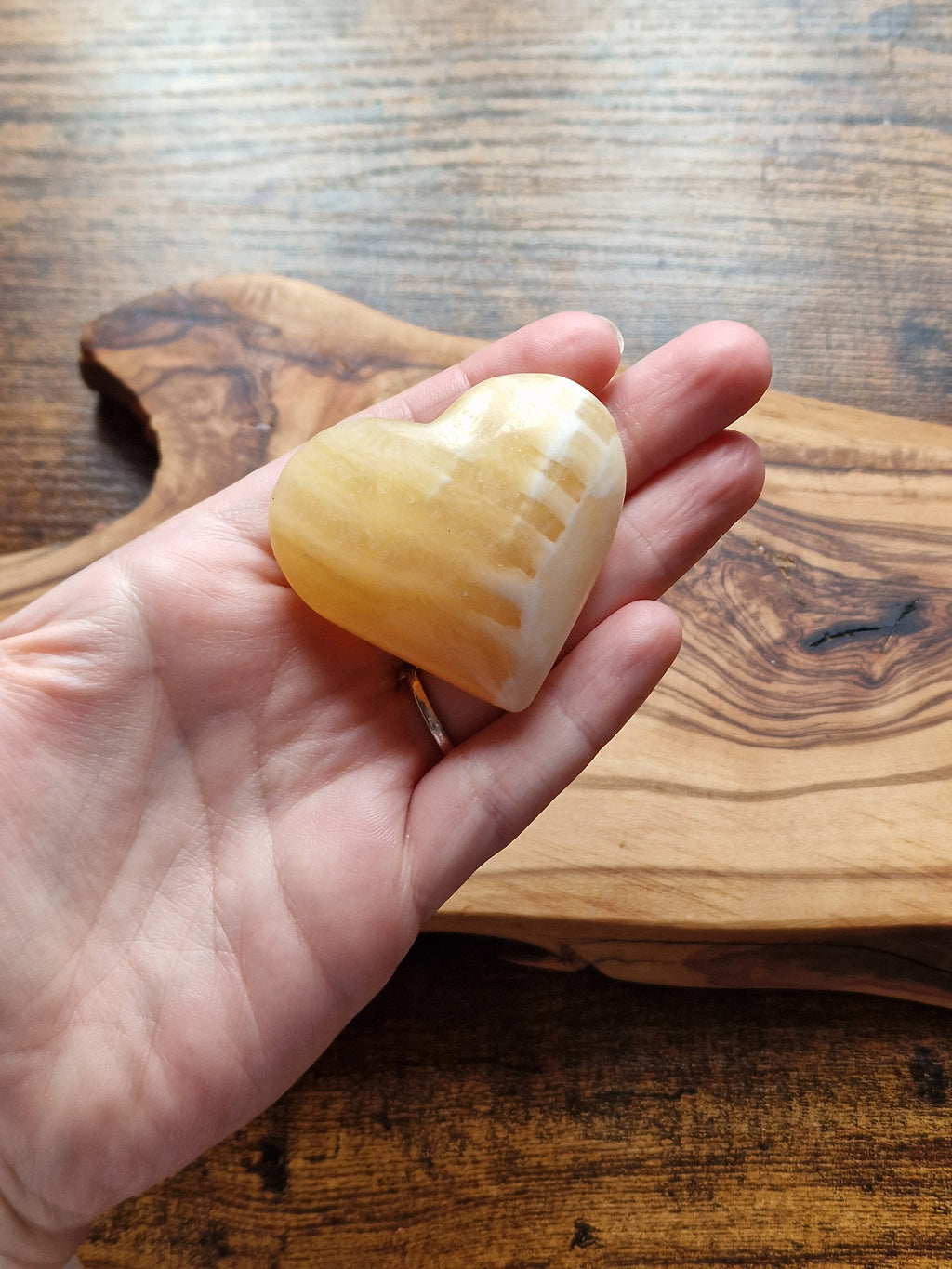 Orange Calcite Hearts