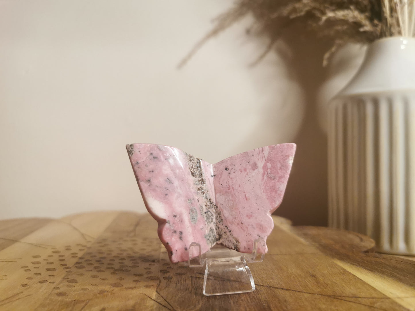 Rhodonite Butterfly Carving