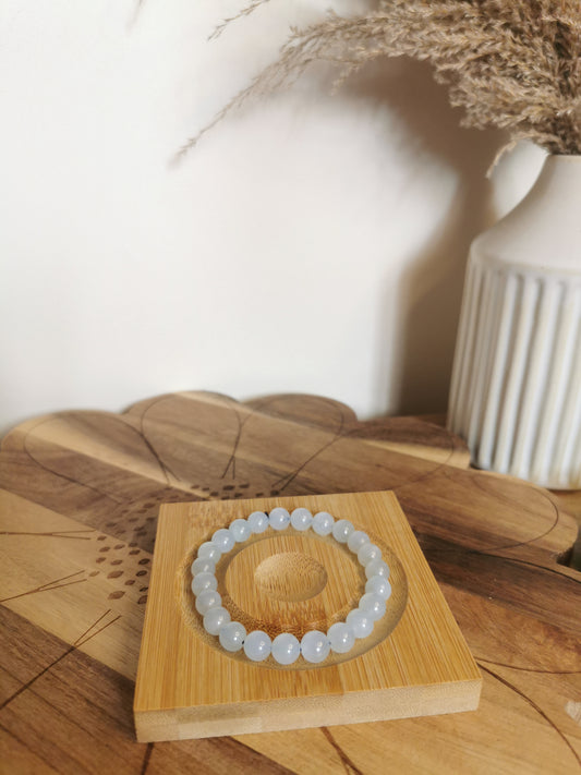 Aquamarine Crystal Bracelet – 8mm