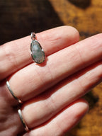 Moss Agate Teardrop Sterling Silver Necklace