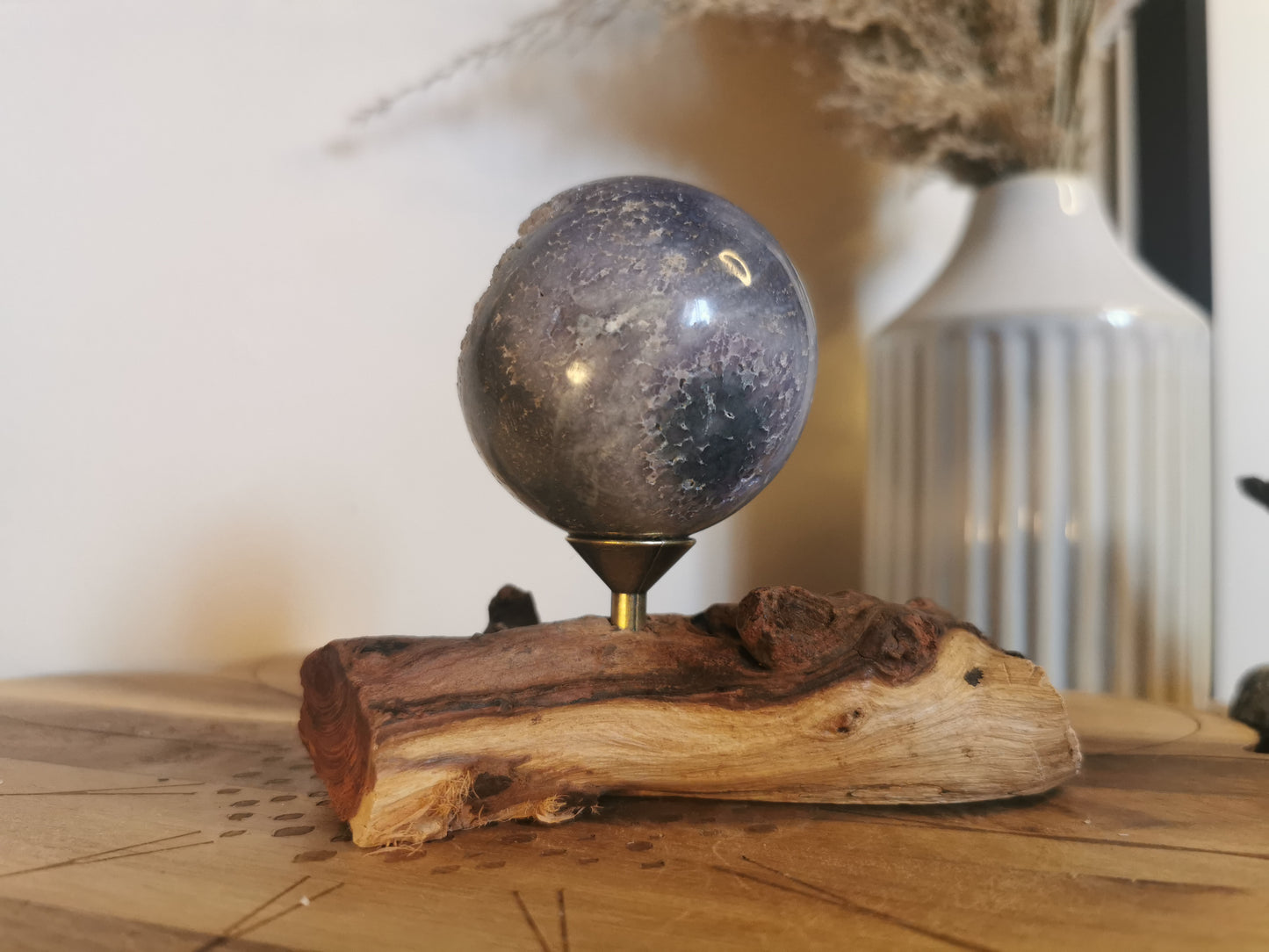 Grape agate sphere