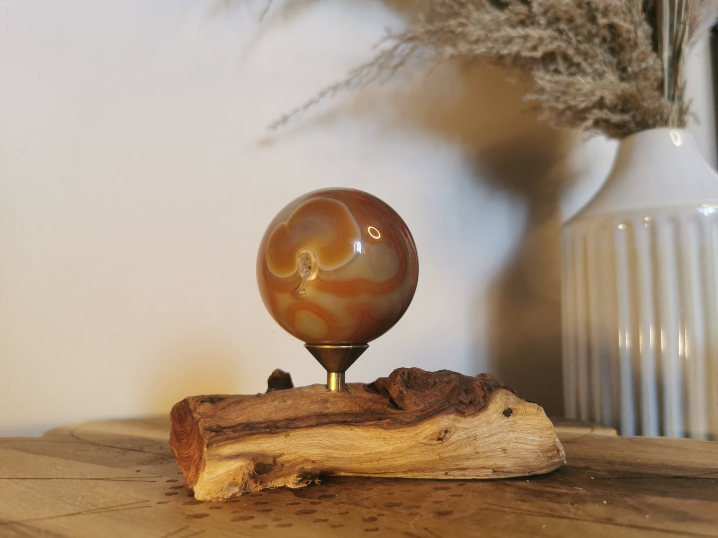 Carnelian Druzy Sphere