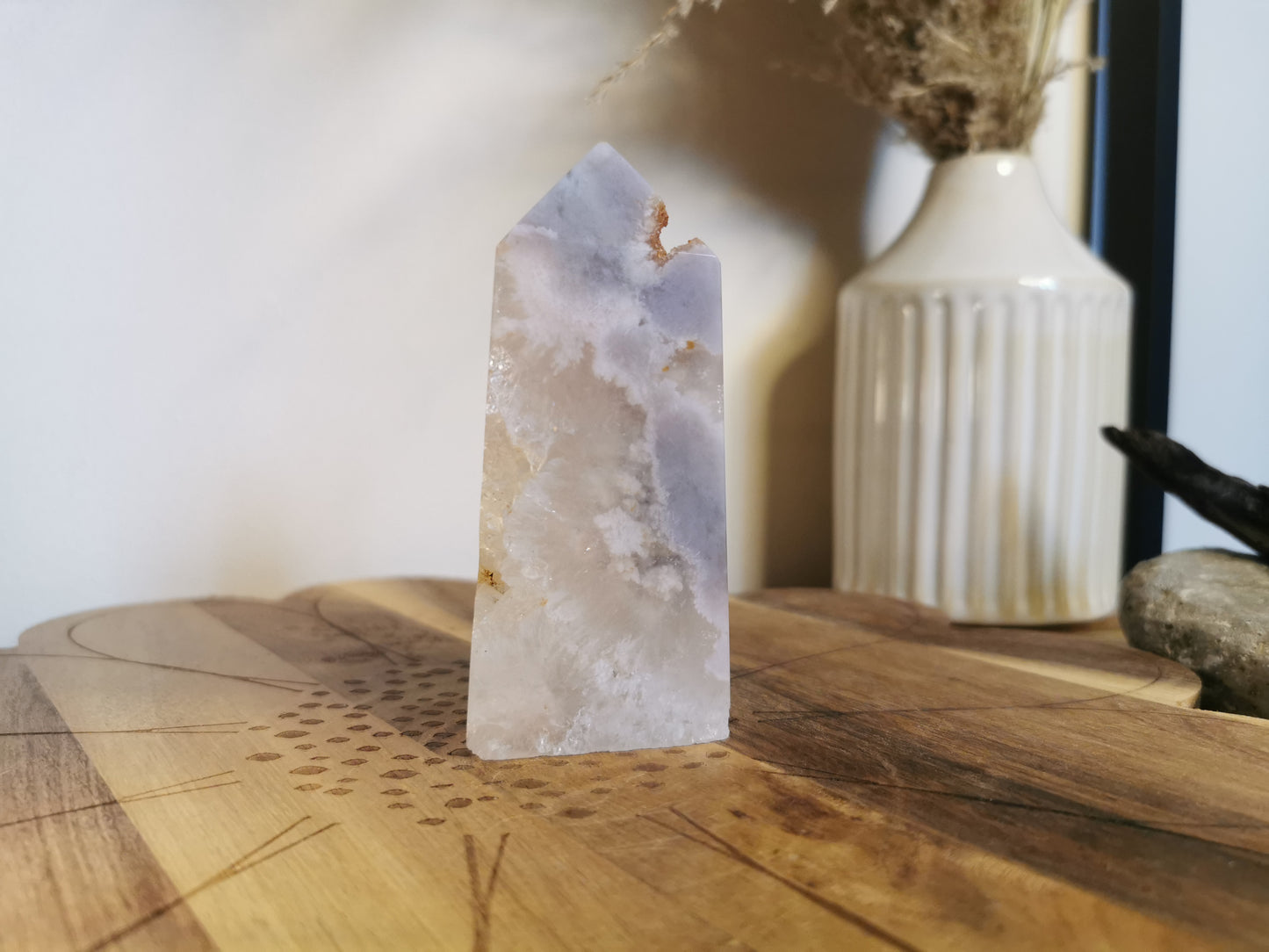 Pink amethyst with flower agate inclusions towers - Choose your own