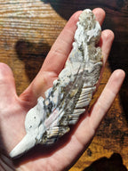 Ocean Jasper Feather Carving