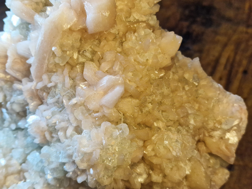 Peach Stilbite & Apophyllite Statement Mineral Specimen