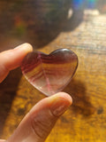 Rainbow Fluorite Heart