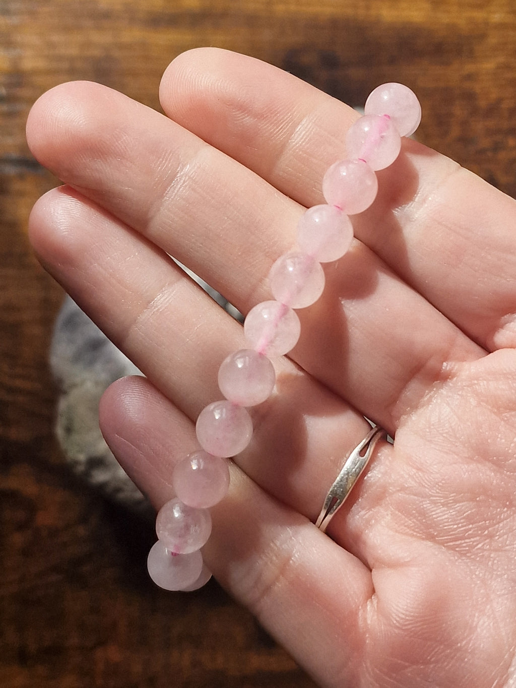 Rose Quartz Crystal Bracelet ~ 8mm