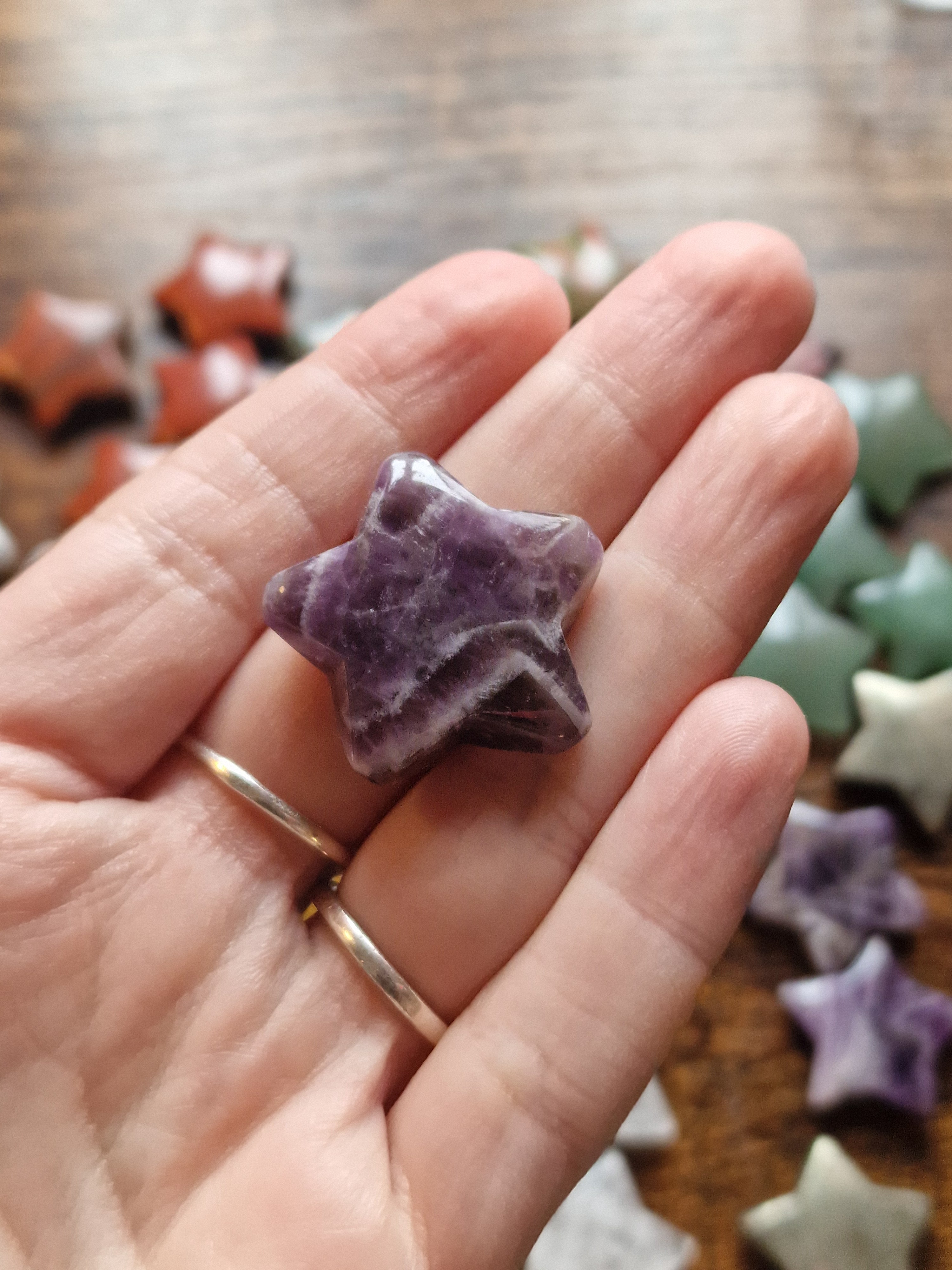 Small Crystal Star Carvings